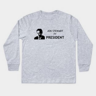 Jon Stewart 2020 Campaign Tee Kids Long Sleeve T-Shirt